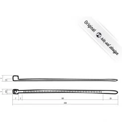 Riesel-design Accessoires Pour Garde-boue Cable:tie 25 Pièces, Noir