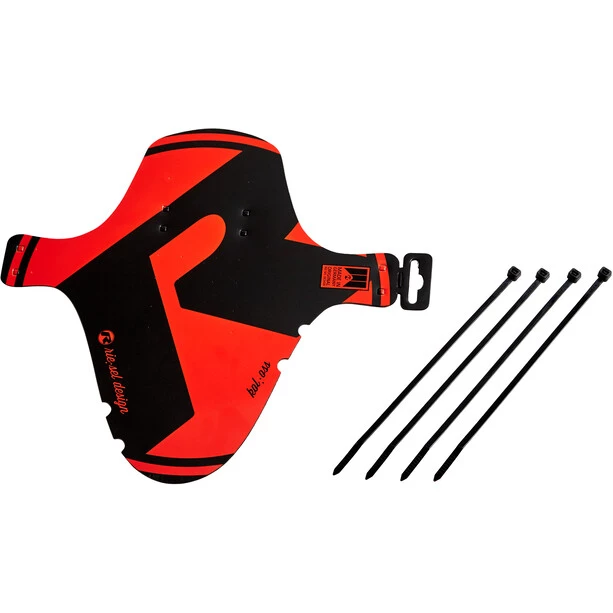 Riesel-design Mudguards Kol:oss Pare-boue Avant 26-29", Noir/rouge 1 Riesel-design Mudguards Kol:oss Pare-boue Avant 26-29", Noir/rouge