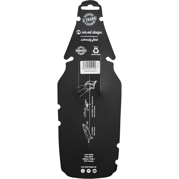 Riesel-design Garde-boue VTT Schmutz:fink Garde-boue Arrière À Partir De 16" Enfant, Noir 2 Riesel-design Garde-boue VTT Schmutz:fink Garde-boue Arrière À Partir De 16" Enfant, Noir – Image 2