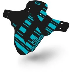 Unleazhed Mudguards Unsplash M01 Garde-boue Avant 26-29" Avec 4 Attaches Câbles Rilsan, Bleu/noir