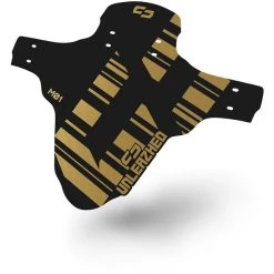 Unleazhed Mudguards Unsplash M01 Garde-boue Avant 26-29" Avec 4 Attaches Câbles Rilsan, Or/noir