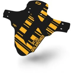 Unleazhed Mudguards Unsplash M01 Garde-boue Avant 26-29" Avec 4 Attaches Câbles Rilsan, Orange/noir