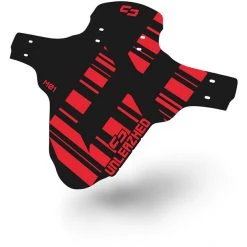 Unleazhed Mudguards Unsplash M01 Garde-boue Avant 26-29" Avec 4 Attaches Câbles Rilsan, Rouge